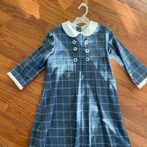 bella bliss Blue Plaid Kids Casual Dress